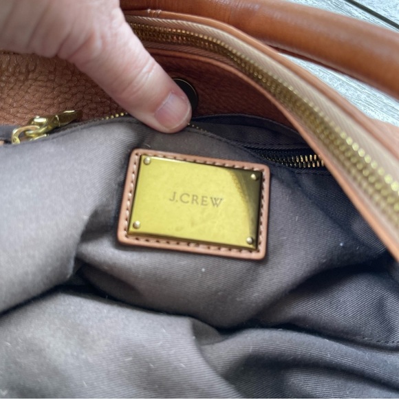 J. Crew Biennial Tan Leather Hobo Crossbody Shoulder Bag - Picture 10 of 12